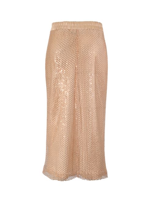 Gonna in raso con rete e paillettes Clips | E116 D42000072